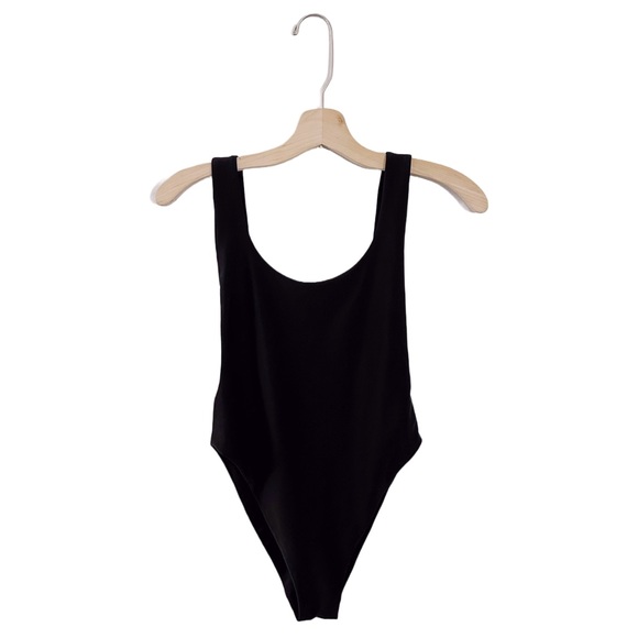 aerie Swim Aerie Scoop Neck Back Swim Suit One Piece Black Poshmark